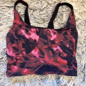 Lululemon Athletica Red and Black Sports Bra